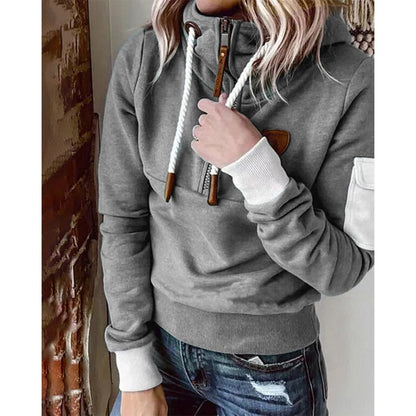 Hoodie Femme Élégant et Doux – Pull Épais et Confortable
