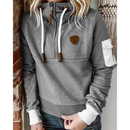 Hoodie Femme Élégant et Doux – Pull Épais et Confortable
