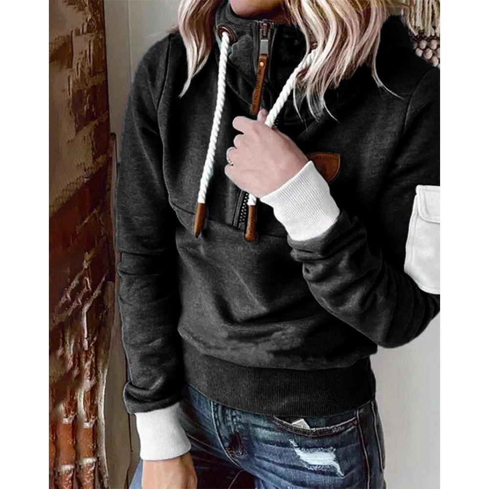 Hoodie Femme Élégant et Doux – Pull Épais et Confortable