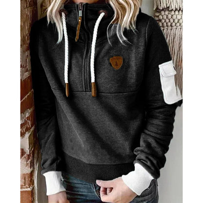 Hoodie Femme Élégant et Doux – Pull Épais et Confortable