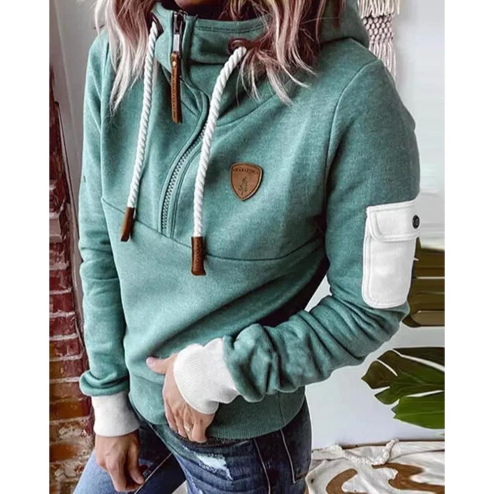 Hoodie Femme Élégant et Doux – Pull Épais et Confortable