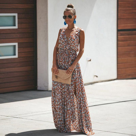 Robe maxi Ibiza fleurie chic femme