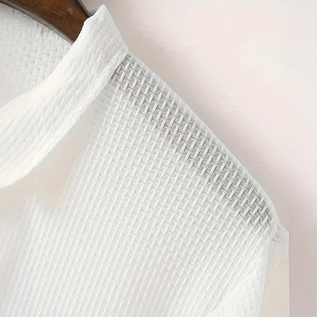 Polo Homme Décontracté Ultra-Doux Extensible – Top Tricot à Manches Courtes Confort