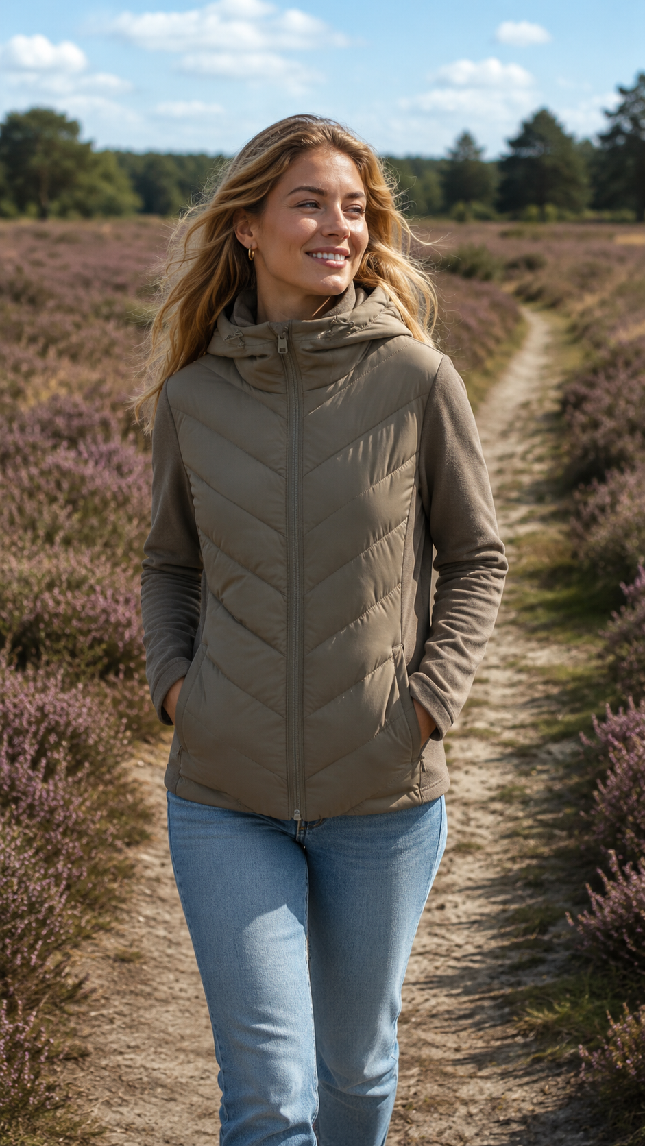 Veste femme légère à motif coupe structurée