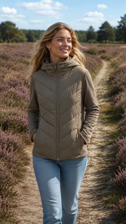 Veste femme légère à motif coupe structurée