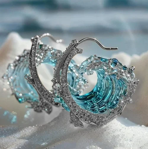 Orecchini Oceano da Donna di Lusso – Stile Marino Elegante e Raffinato.