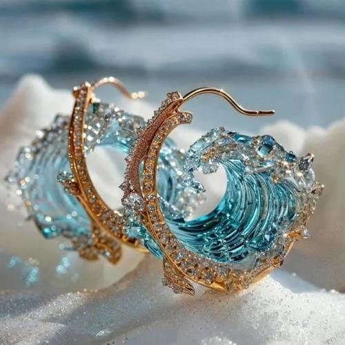 Orecchini Oceano da Donna di Lusso – Stile Marino Elegante e Raffinato.