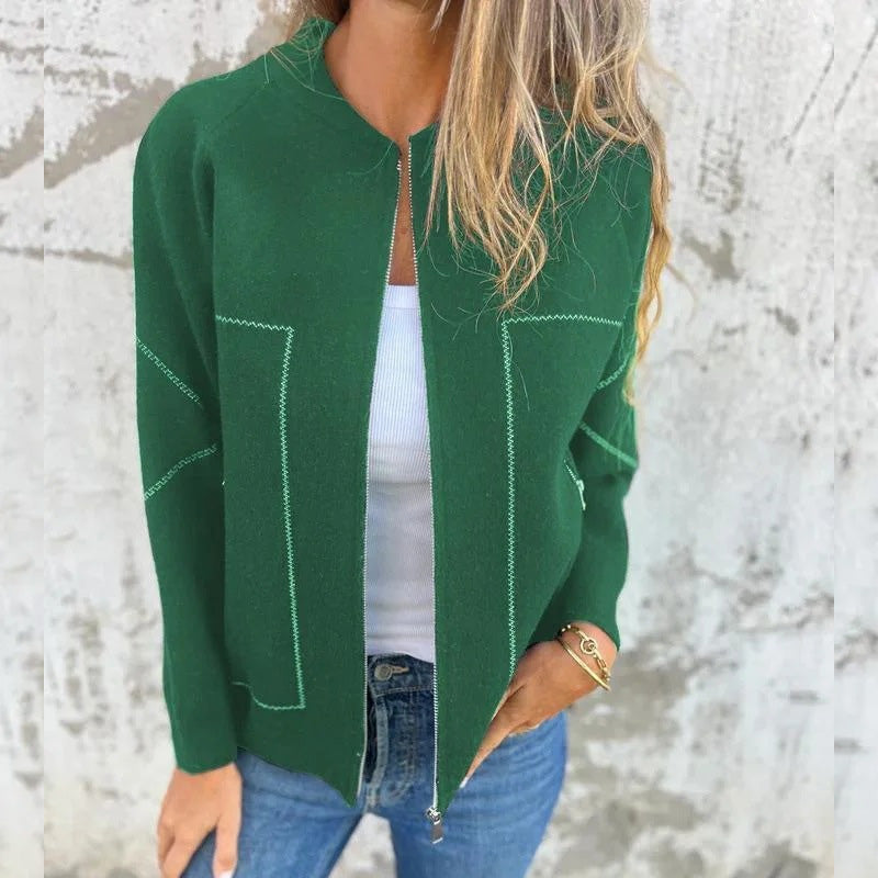 Veste Zippée Femme Élégante – Veste Légère Décontractée