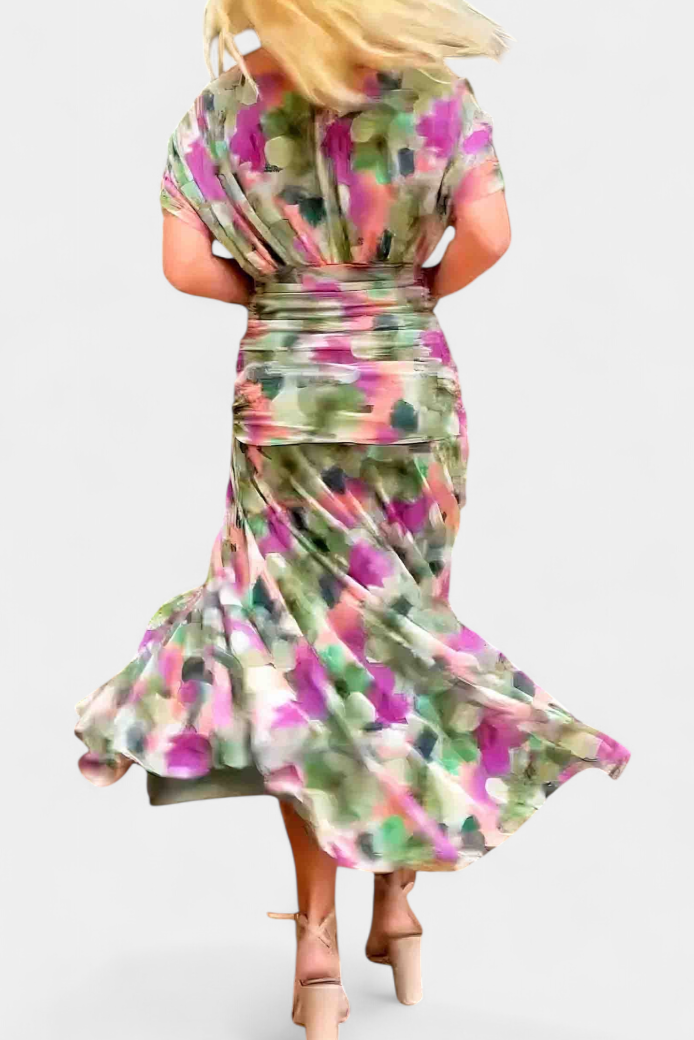 Robe elegante femme imprimee - Fluide et feminine