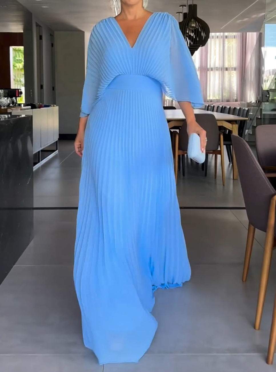 Robe Femme Élégante Plissée – Silhouette Flottante et Légère