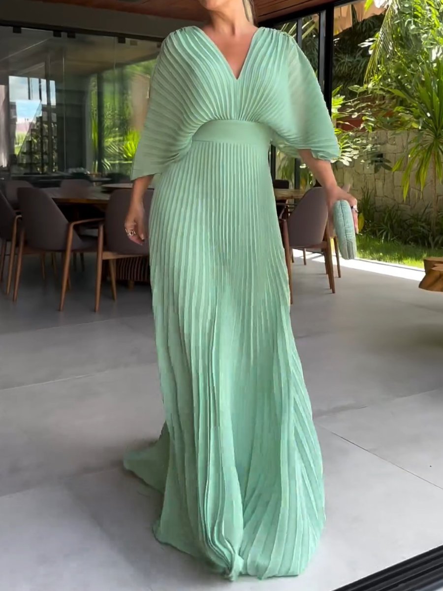 Robe Femme Élégante Plissée – Silhouette Flottante et Légère