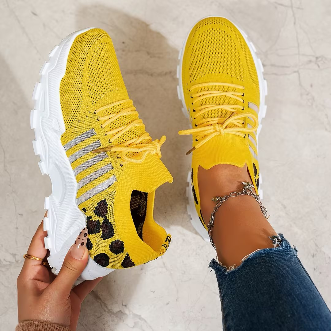 Baskets femme confort avec soutien de la voûte plantaire – Sneakers respirantes à enfiler pour marche quotidienne