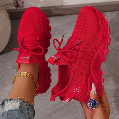 Baskets femme confort avec soutien de la voûte plantaire – Sneakers respirantes à enfiler pour marche quotidienne