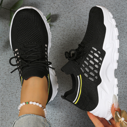 Baskets femme confort avec soutien de la voûte plantaire – Sneakers respirantes à enfiler pour marche quotidienne