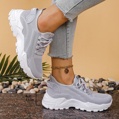 Baskets femme confort avec soutien de la voûte plantaire – Sneakers respirantes à enfiler pour marche quotidienne