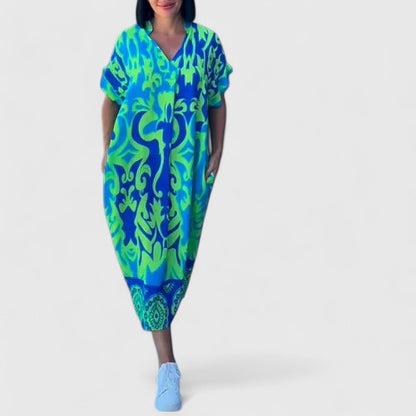 Robe Fleurie Sophistiquée Femme – Style Élégant Et Chic Pour Travail Et Soirée
