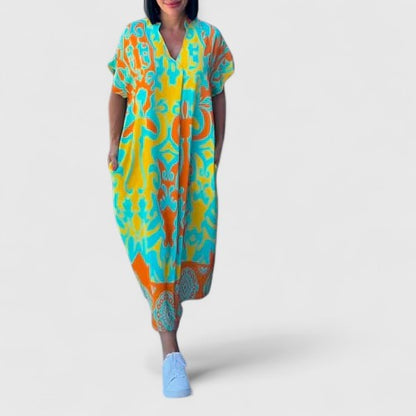 Robe Fleurie Sophistiquée Femme – Style Élégant Et Chic Pour Travail Et Soirée