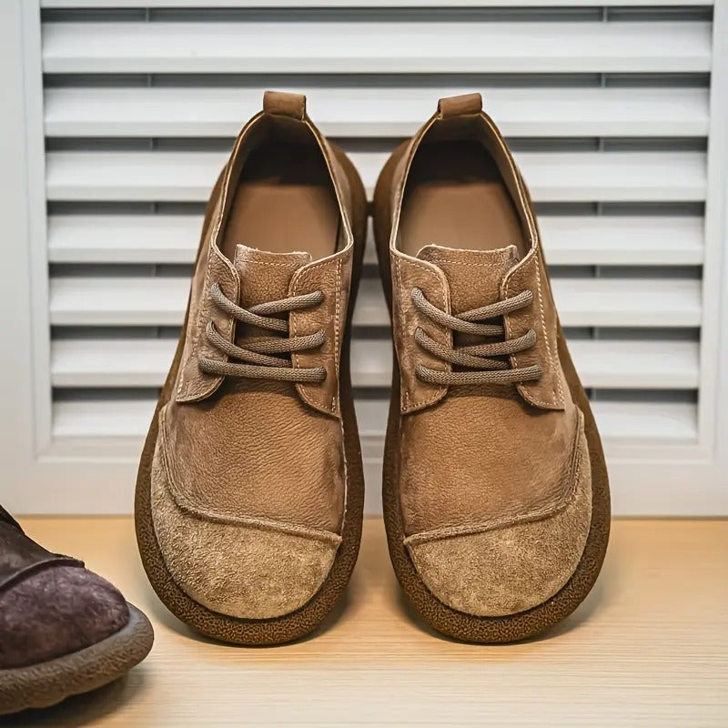 Men's Suede Shoes with Laces – Comfortable Casual Style