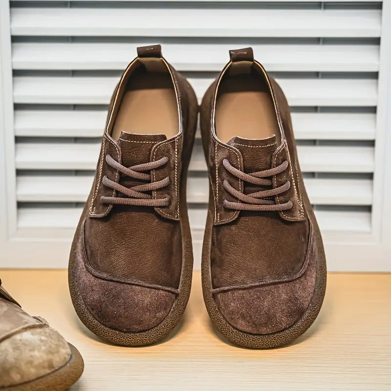 Men's Suede Shoes with Laces – Comfortable Casual Style