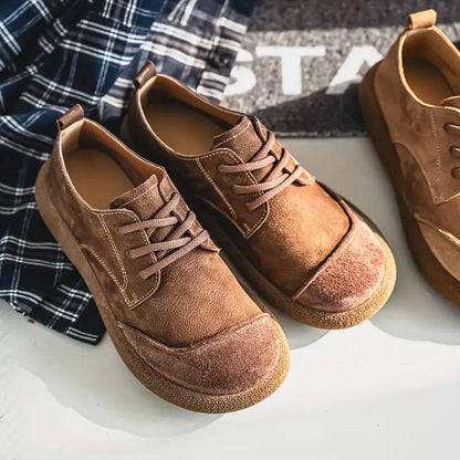 Men's Suede Shoes with Laces – Comfortable Casual Style
