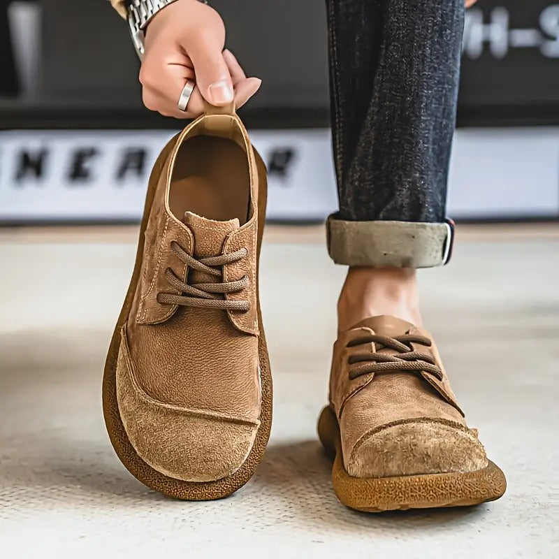 Men's Suede Shoes with Laces – Comfortable Casual Style