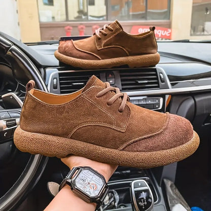 Men's Suede Shoes with Laces – Comfortable Casual Style