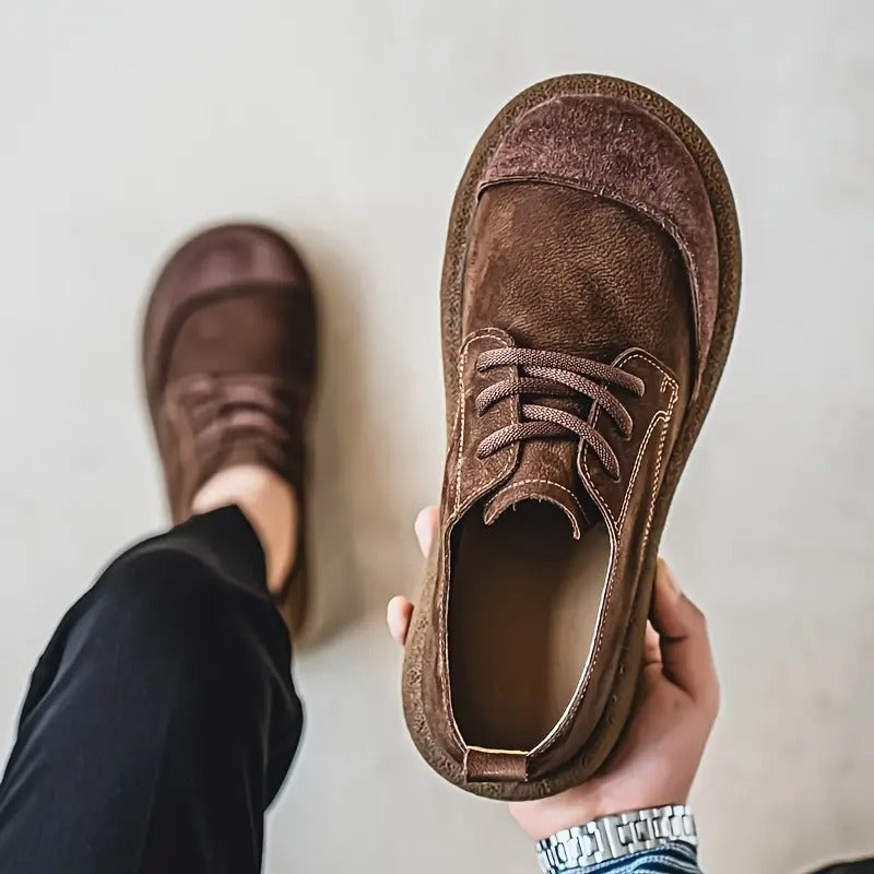 Men's Suede Shoes with Laces – Comfortable Casual Style