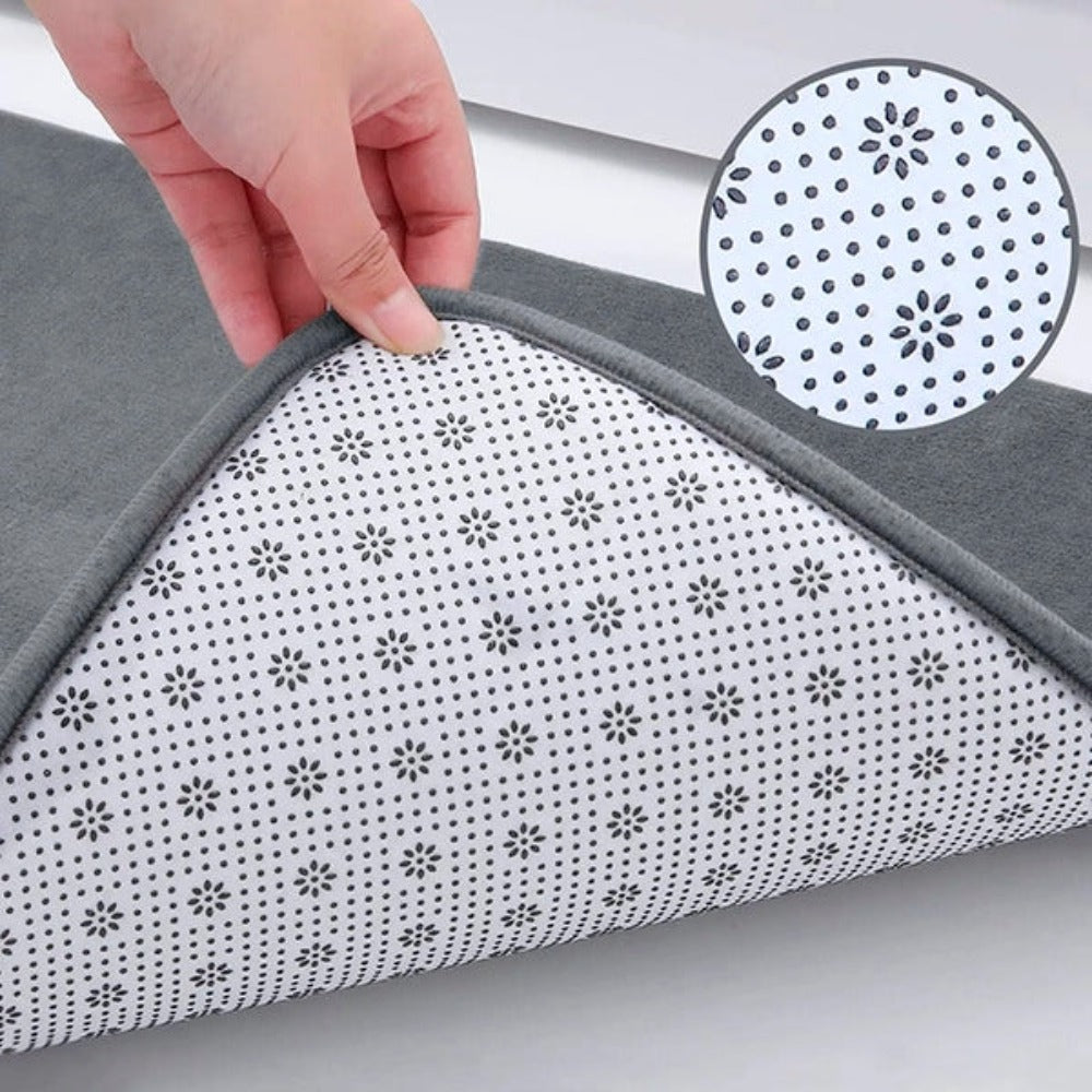 Tapis de Bain en Mousse à Mémoire de Forme Luxe Premium – Tapis de Salle de Bain Antidérapant à Séchage Rapide, Doux et Confortable pour Douche et Baignoire