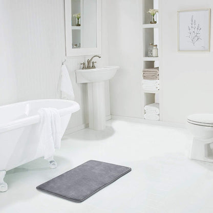 Tapis de Bain en Mousse à Mémoire de Forme Luxe Premium – Tapis de Salle de Bain Antidérapant à Séchage Rapide, Doux et Confortable pour Douche et Baignoire