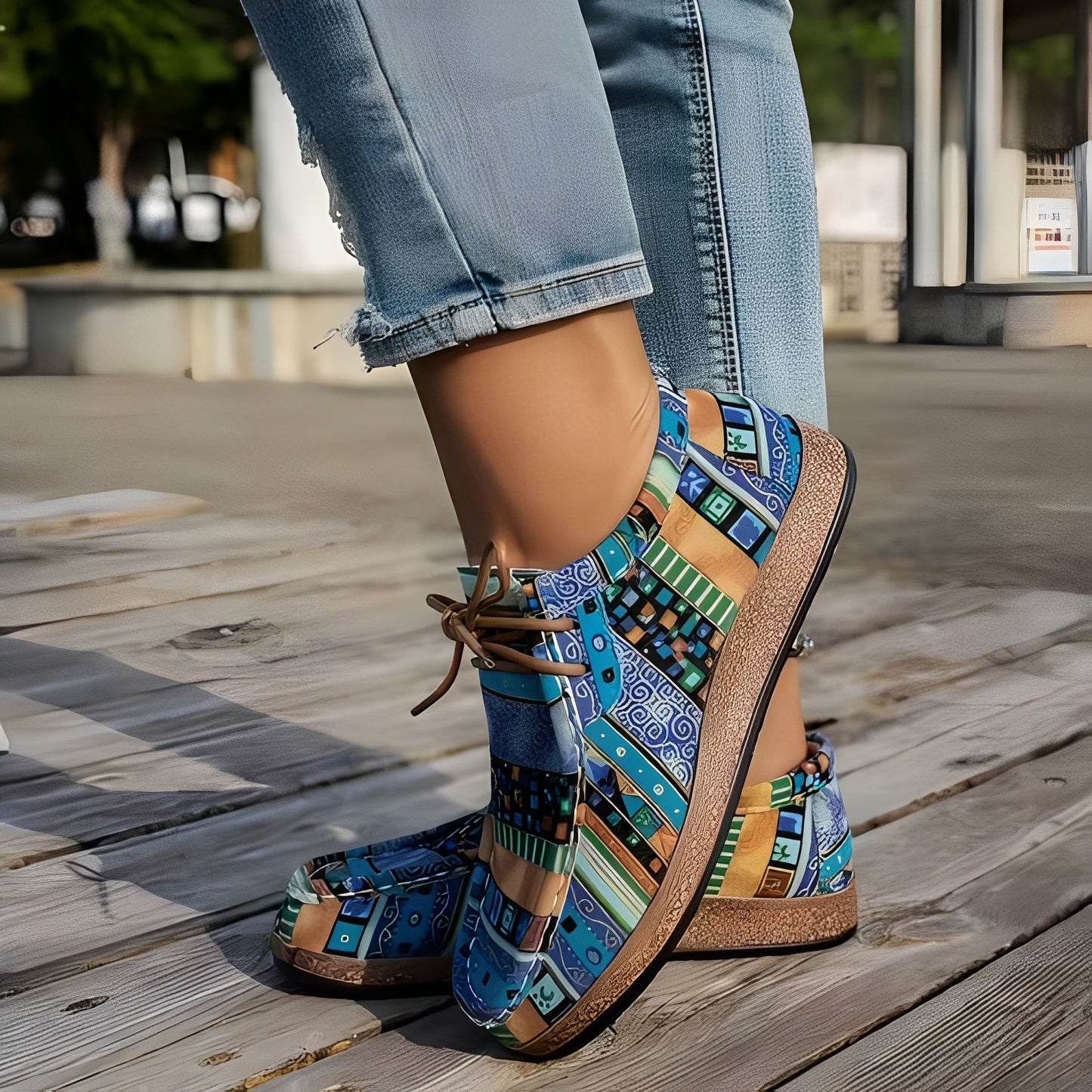 Artistic Women’s Sneakers – Elegant, Cushioned Style for Everyday Walking