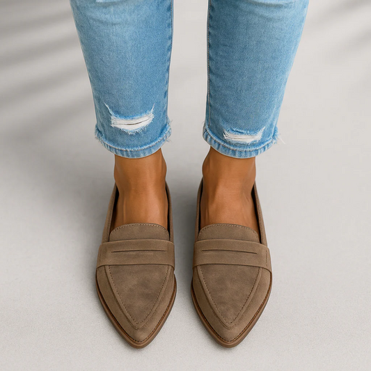 Premium leather moccasins for women - Comfortable flat shoes for formal occasions