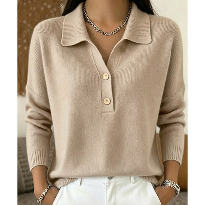 Pull femme boutonne a col raffine - Chic et confortable