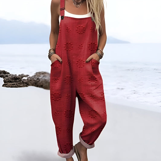 Combinaison Florale Vintage pour Femmes - Style Sans Effort & Confort Toute la Journée