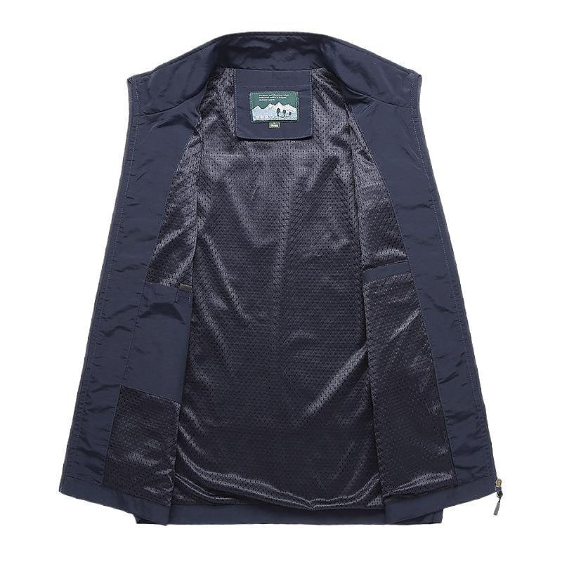 Gilet Zippé Sans Manches Léger et Respirant pour Homme – Vêtement d'Extérieur Polyvalent pour Voyage et Activités de Plein Air