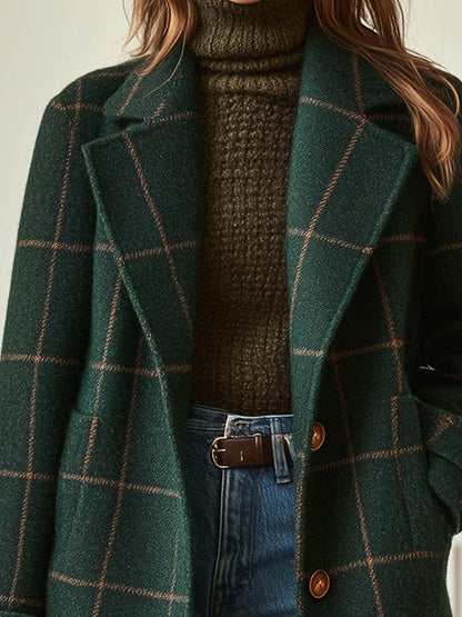Chaqueta de tweed para mujer con solapas - Retro y elegante