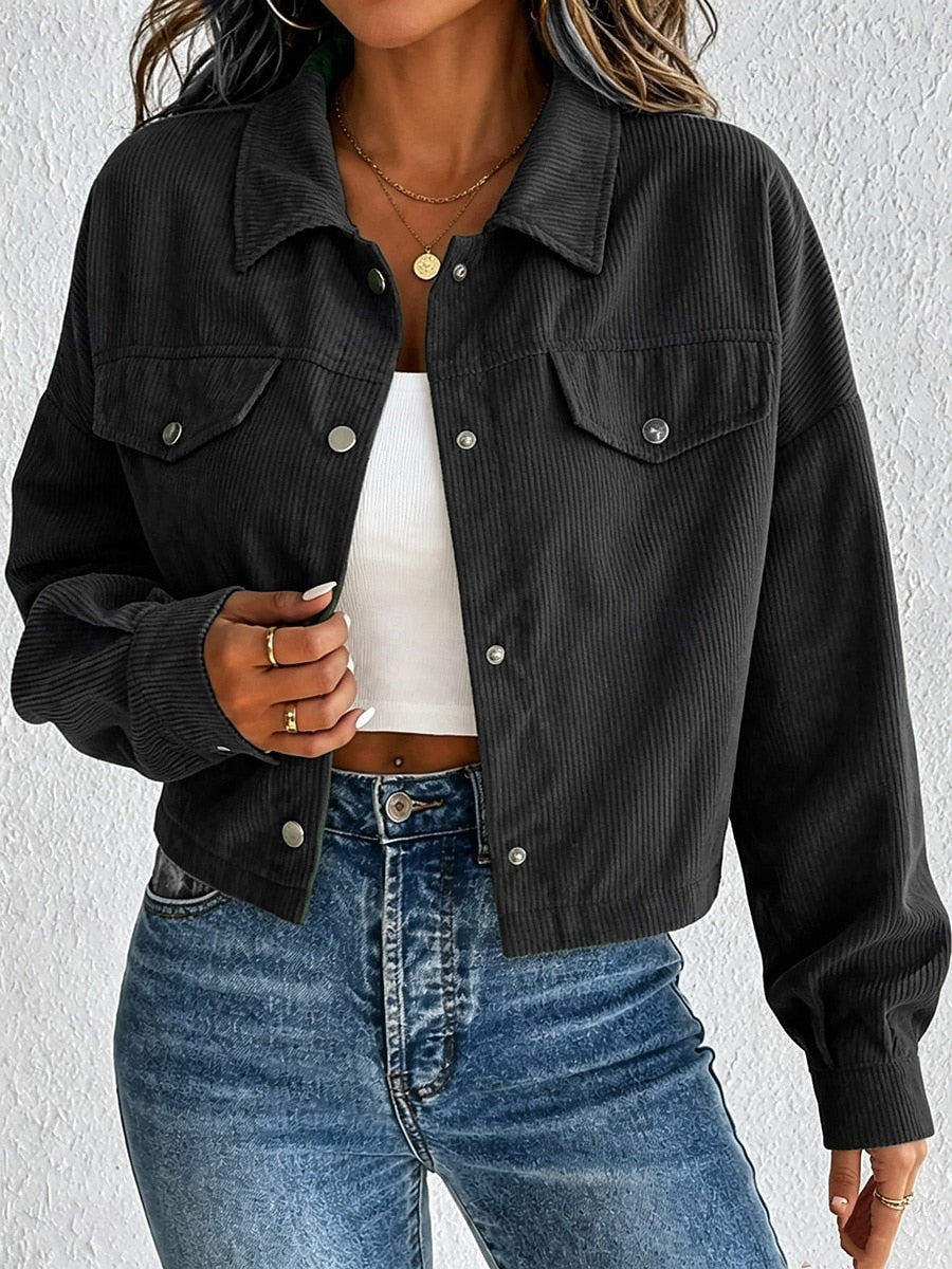 Sobrecamisa de mujer de pana - Cálida y vintage