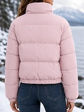 Chaqueta de invierno de mujer con cuello alto - Cálida y elegante