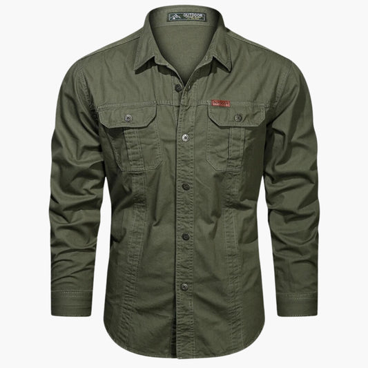 Men's Outer Shirt – Durable and Stylish Button-Down Shirt with Chest Pockets