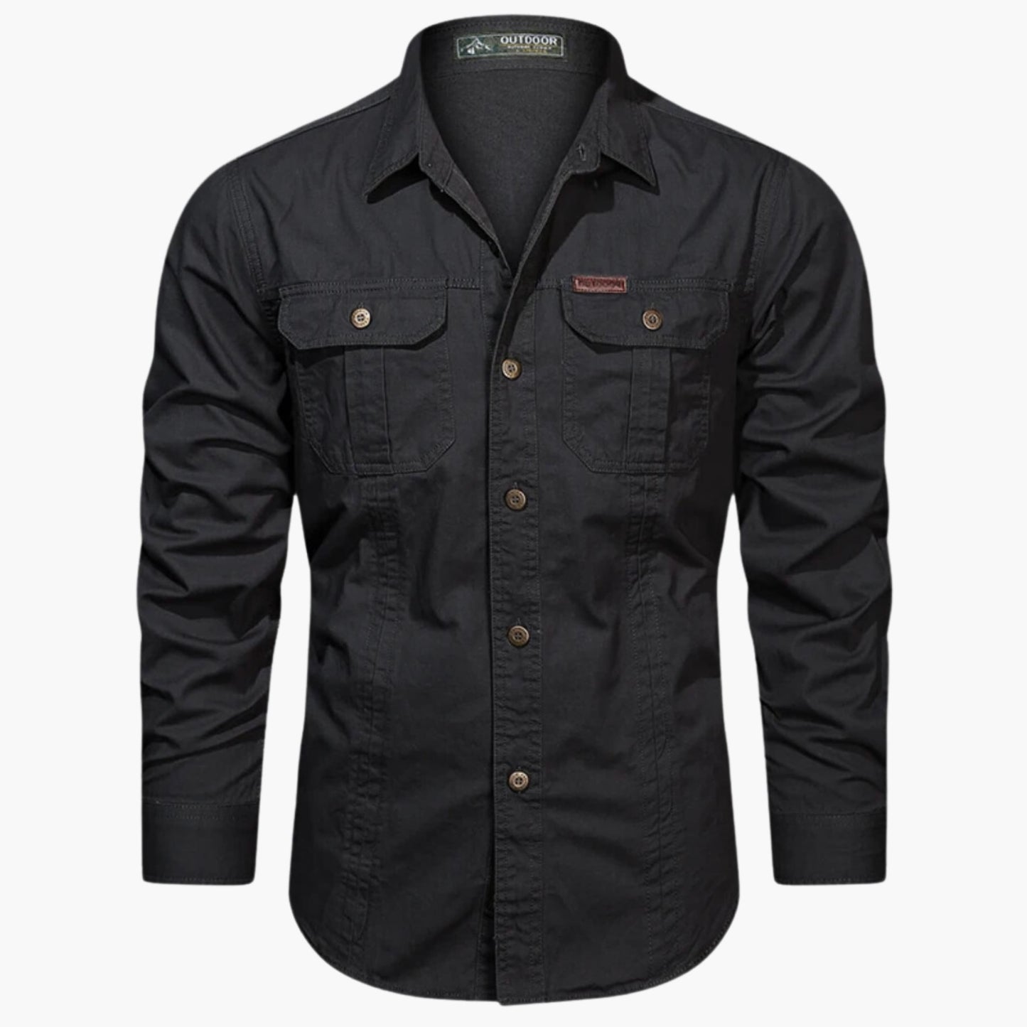 Chemise d'extérieur pour homme – Chemise boutonnée résistante et élégante avec poches poitrine