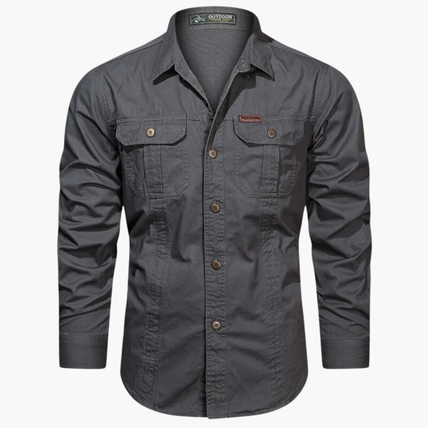 Chemise d'extérieur pour homme – Chemise boutonnée résistante et élégante avec poches poitrine