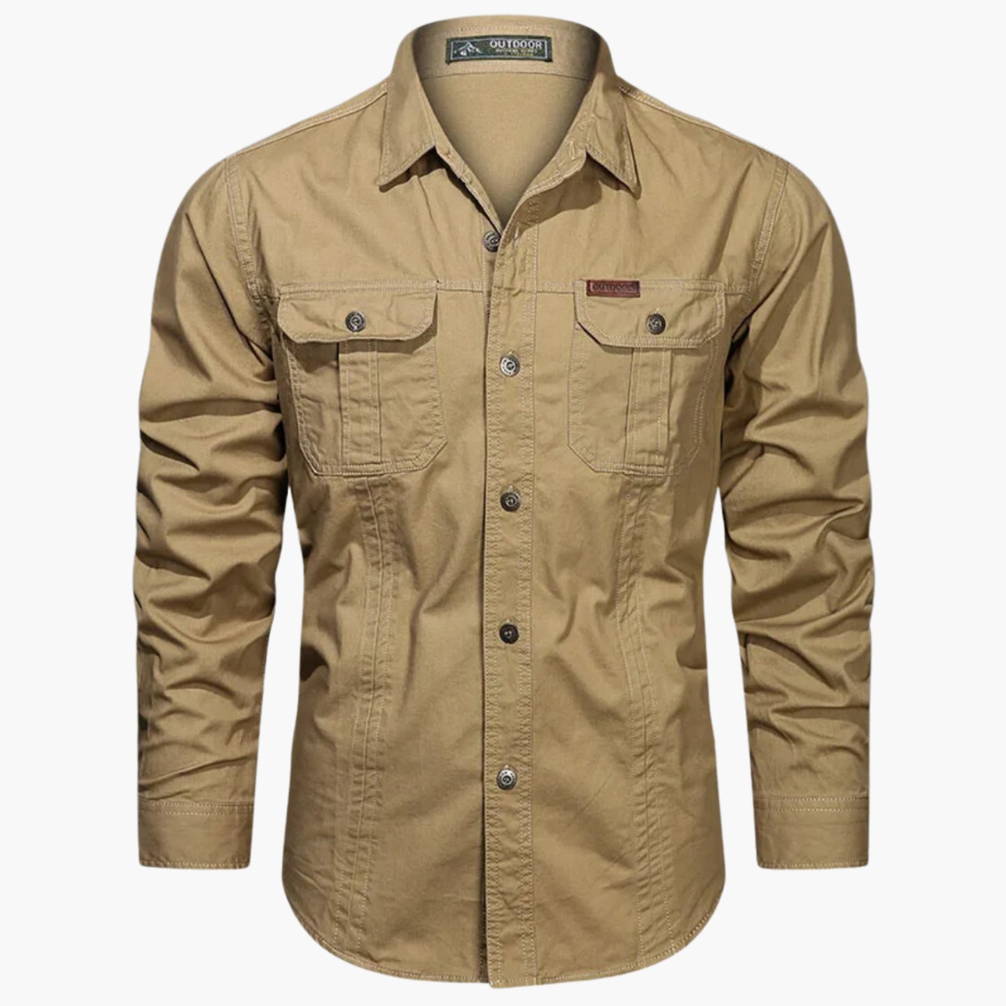 Chemise d'extérieur pour homme – Chemise boutonnée résistante et élégante avec poches poitrine