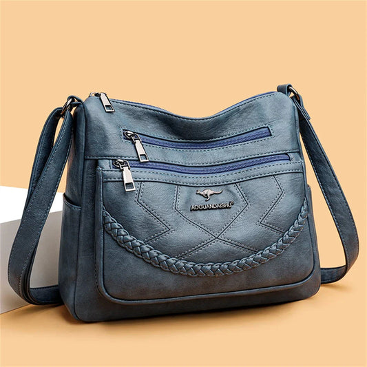 Sac Bandoulière en Cuir Souple de Luxe