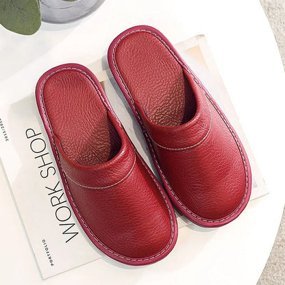 Chaussons confortables en cuir vegan – Luxe et détente