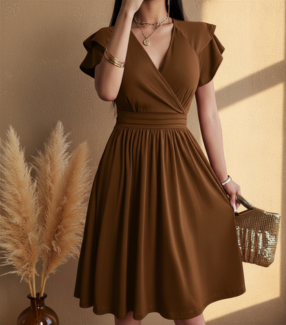 Women's midi wrap dress - Light and elegant