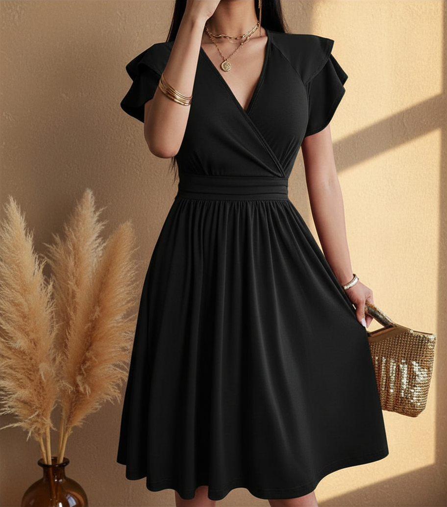 Women's midi wrap dress - Light and elegant