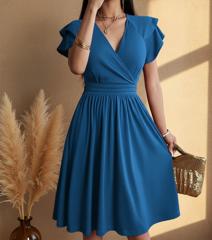 Women's midi wrap dress - Light and elegant