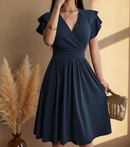Women's midi wrap dress - Light and elegant