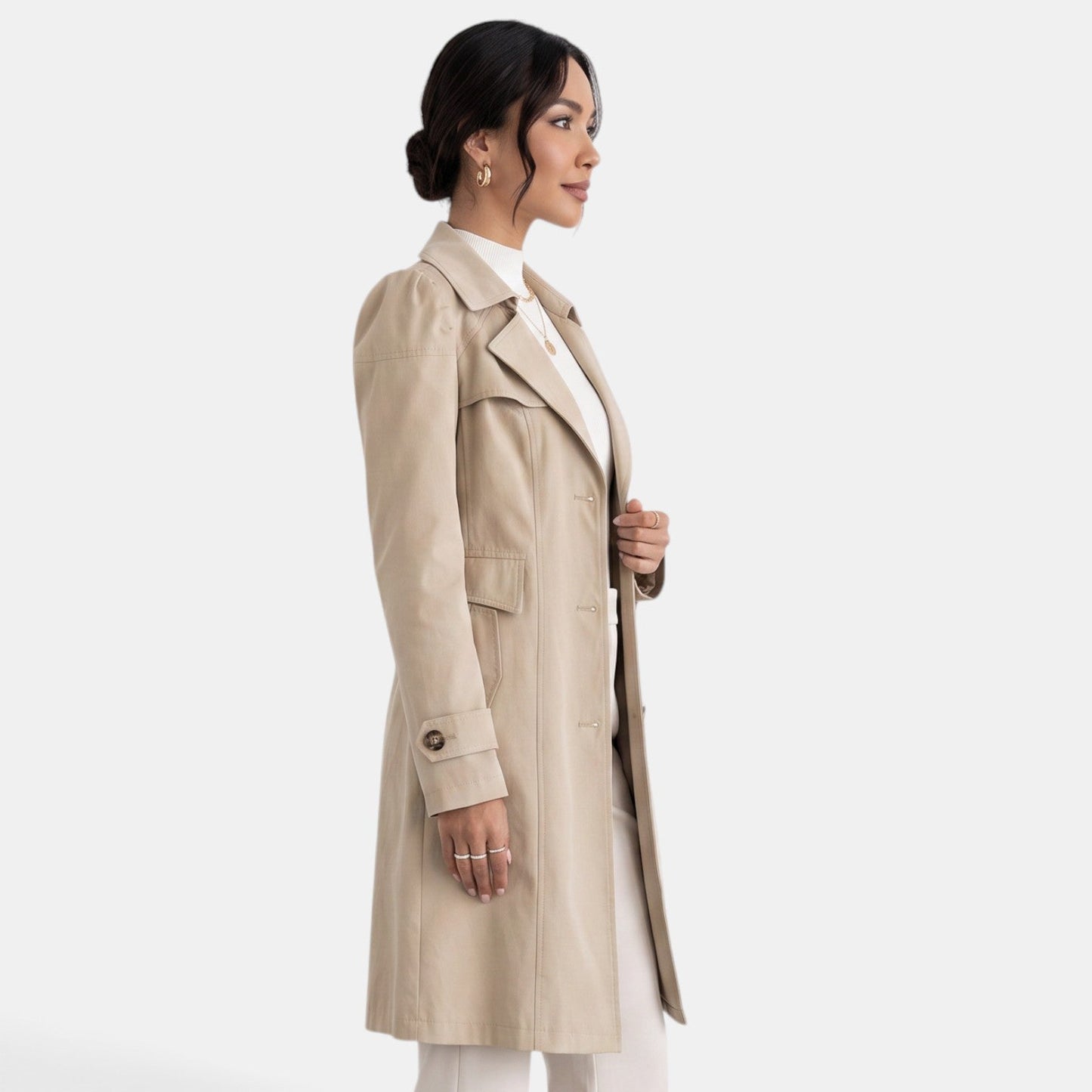 Elegant and timeless women's trench coat – Chic, urban, and refined style