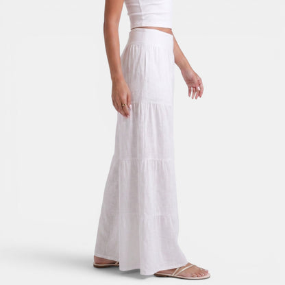 Pantalon femme en lin coupe large et fluide - Style leger chic et elegant