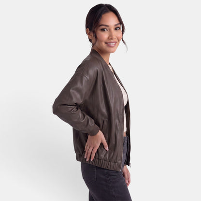 Women’s leather-look biker jacket – Trendy and bold biker style